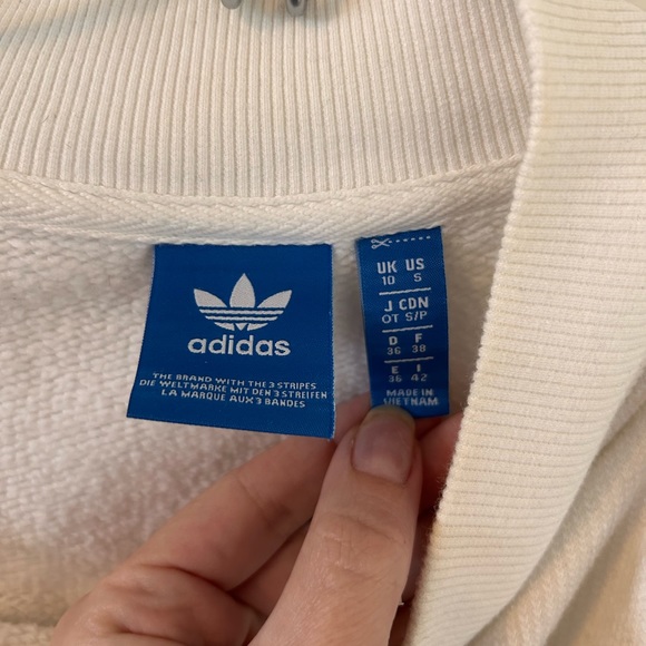 ADIDAS - Women’s Crop Sweater with Side Zipper - Small - Picture 10 of 16